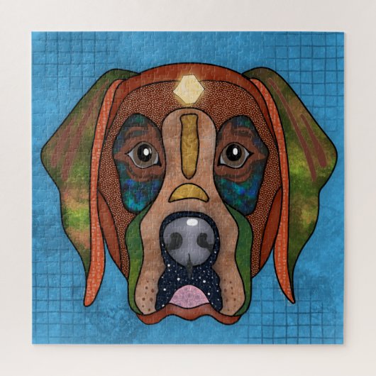 Labrador Retriever lelijk gelaat van hond Jigzaag Legpuzzel (Verticaal)