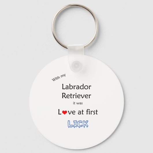 Labrador Retriever Lick Design Sleutelhanger (Voorkant)