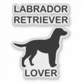 Labrador Retriever Liefhebber Sticker (Voorkant)