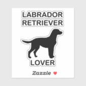 Labrador Retriever Liefhebber Sticker (Vel)