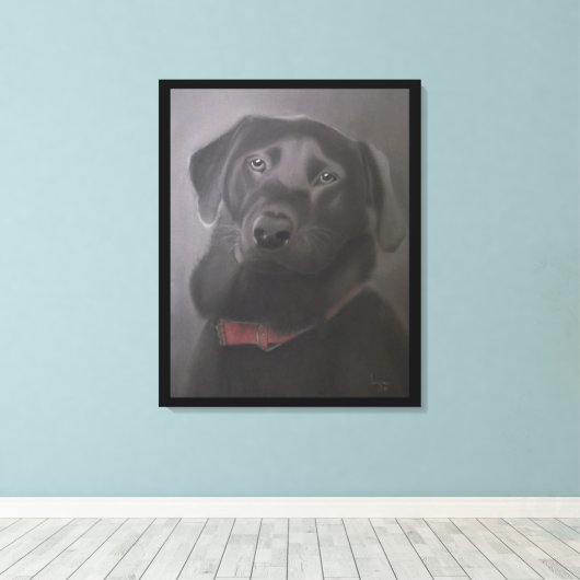 Labrador Retriever Love 24 x 30" Canvas Afdruk (Insitu (Houten vloer))