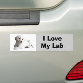 Labrador Retriever Love Bumpersticker (Op auto)