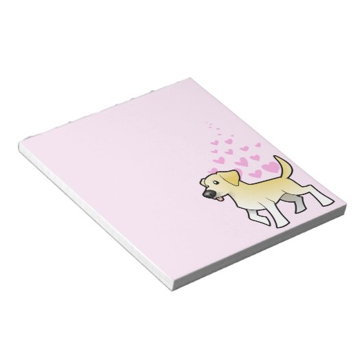 Labrador Retriever Love Notitieblok (Schuin)