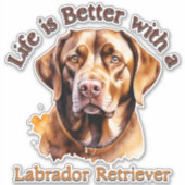 Labrador Retriever Lover bumper sticker sticker st (Voorkant)