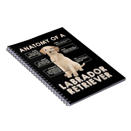 Labrador Retriever Lover Funny Anatomy of a Labrad Notitieboek (Rechterzijde)