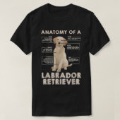 Labrador Retriever Lover Funny Anatomy of a Labrad T-shirt (Design voorkant)