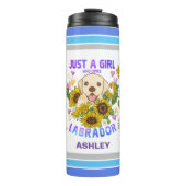Labrador Retriever Lover Sunflower Trainer Floral Thermosbeker (Voorkant)