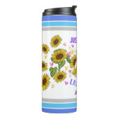 Labrador Retriever Lover Sunflower Trainer Floral Thermosbeker (Gedraaid links)