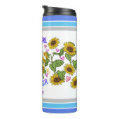 Labrador Retriever Lover Sunflower Trainer Floral Thermosbeker (Geroteerd rechts)