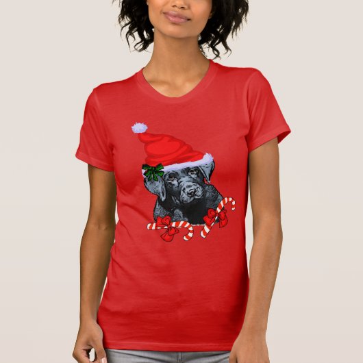 Labrador Retriever Lovers Kerstmis T-shirt (Voorkant)