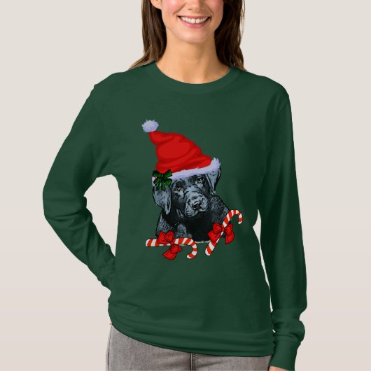 Labrador Retriever Lovers Kerstmis T-shirt (Voorkant)