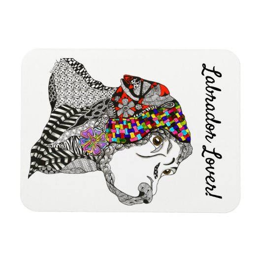 Labrador Retriever Magneet 3 "x4" (Horizontaal)