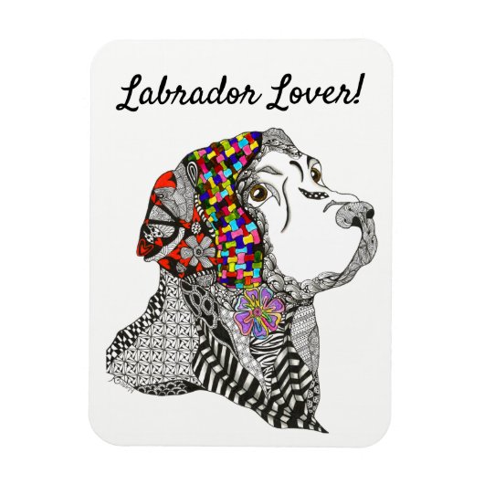 Labrador Retriever Magneet 3 "x4" (Verticaal)