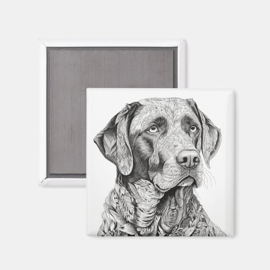 Labrador Retriever Magnet (Voorkant / Achterkant)