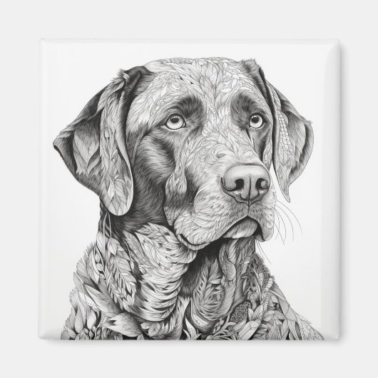Labrador Retriever Magnet (Voorkant)