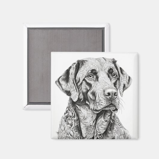Labrador Retriever Magnet (Voorkant / Achterkant)