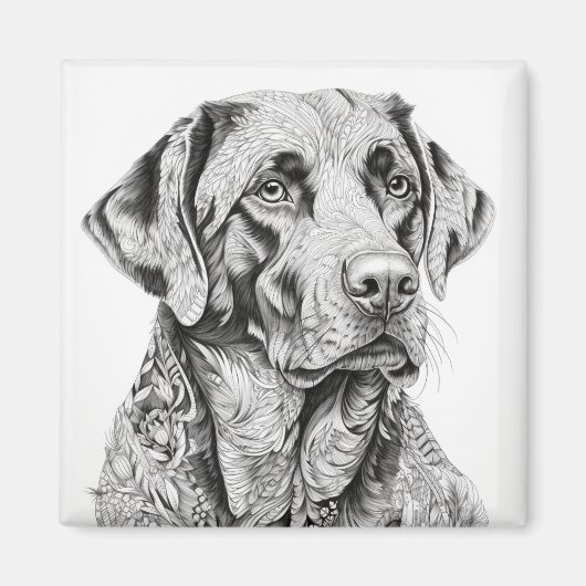 Labrador Retriever Magnet (Voorkant)