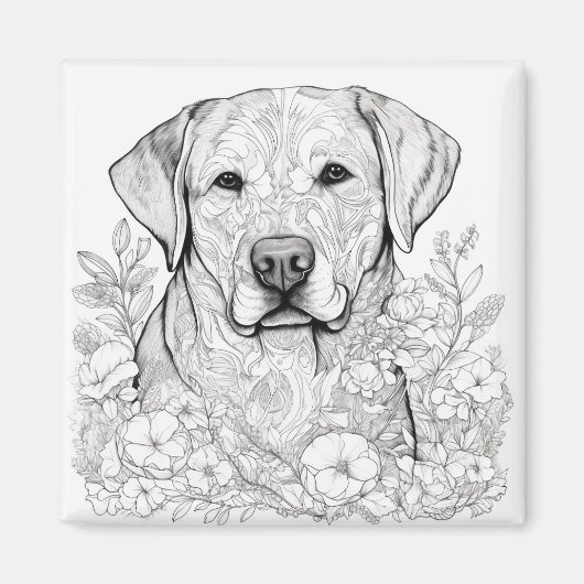 Labrador Retriever Magnet (Voorkant)