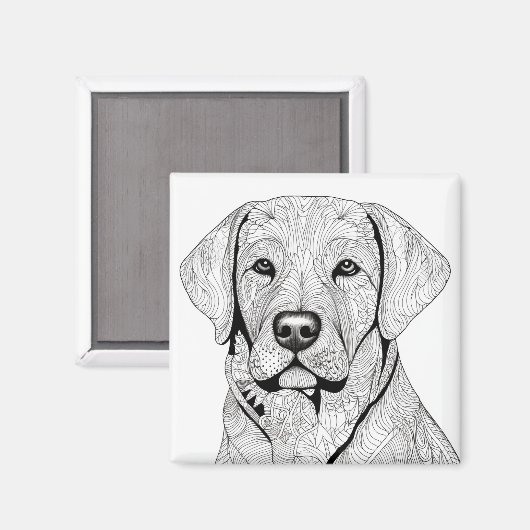 Labrador Retriever Magnet (Voorkant / Achterkant)