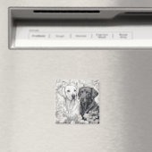 Labrador Retriever Magnet - Twee Honden (Insitu (Vaatwasser))