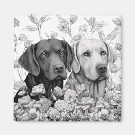 Labrador Retriever Magnet - Twee Honden