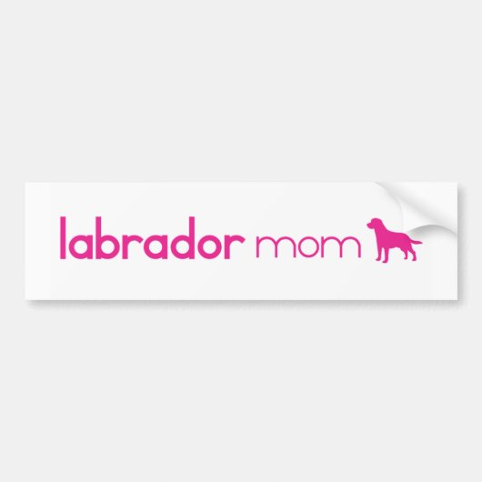 Labrador Retriever mama Bumpersticker (Voorkant)