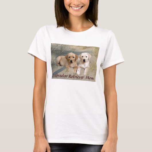 Labrador Retriever mama T-Shirt Puppies (Voorkant)