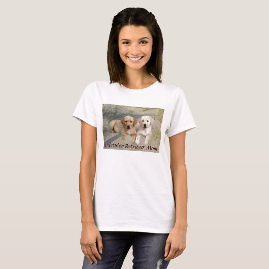Labrador Retriever mama T-Shirt Puppies (Voorkant volledig)