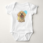 Labrador Retriever meer Splash van kleur Romper (Voorkant)