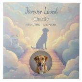 Labrador Retriever Memorial Ceramic Tile Rainbow Tegeltje (Voorkant)