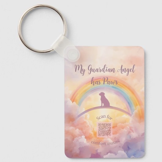 Labrador Retriever Memorial Keychain – Rainbow (Voorkant)