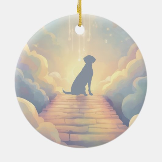 Labrador Retriever Memorial Ornament Rainbow (Achterkant)