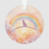 Labrador Retriever Memorial Ornament – Rainbow (achterkant)
