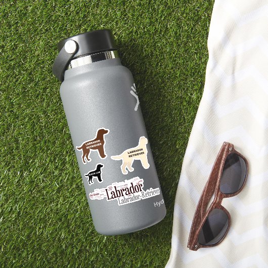 Labrador Retriever mengelmoes Sticker (HydroFlask Insitu)