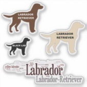 Labrador Retriever mengelmoes Sticker (Voorkant)