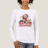 Labrador retriever merry Christmas  Tri-Blend Shirt (Voorkant volledig)