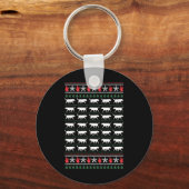 Labrador Retriever Merry Christmas Ugly Sweater Do Sleutelhanger (Voorkant)