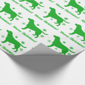 Labrador Retriever Merry kerst Cadeaupapier (Hoek)