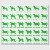 Labrador Retriever Merry kerst Cadeaupapier (Vlak)