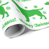 Labrador Retriever Merry kerst Cadeaupapier (Rol Hoek)