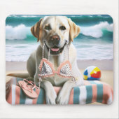 Labrador Retriever met Bikini Top Muismat (Voorkant)
