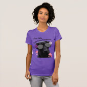 Labrador Retriever met Bloemende Zonnebril T-shirt (Voorkant volledig)