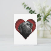 Labrador Retriever met hart Briefkaart (Staand voorkant)