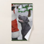 Labrador Retriever met Kerstmis Bad Handdoek (Handdoek)