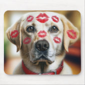 Labrador Retriever met Lipstick Kusjes Muismat (Voorkant)