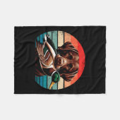 Labrador Retriever met Mallard Duck Hunting Fleece Deken (Voorkant (Horizontaal))