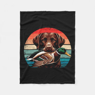 Labrador Retriever met Mallard Duck Hunting Fleece Deken