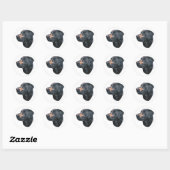 Labrador Retriever met pleister Ronde Sticker (Vel)