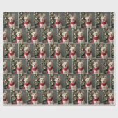 labrador retriever met rendiergewei cadeaupapier (Vlak)