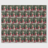 labrador retriever met rendiergewei cadeaupapier (Vlak)